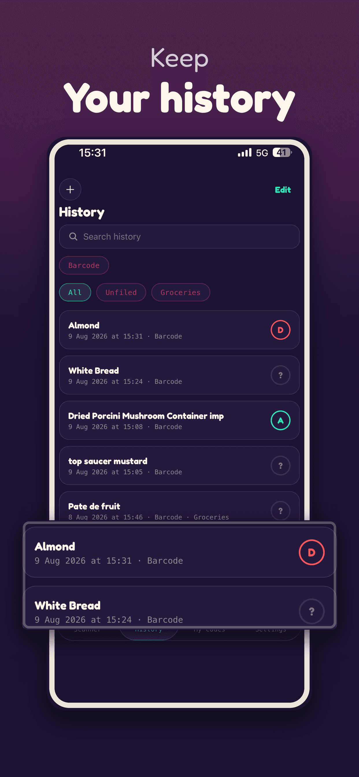 Keep Your History
